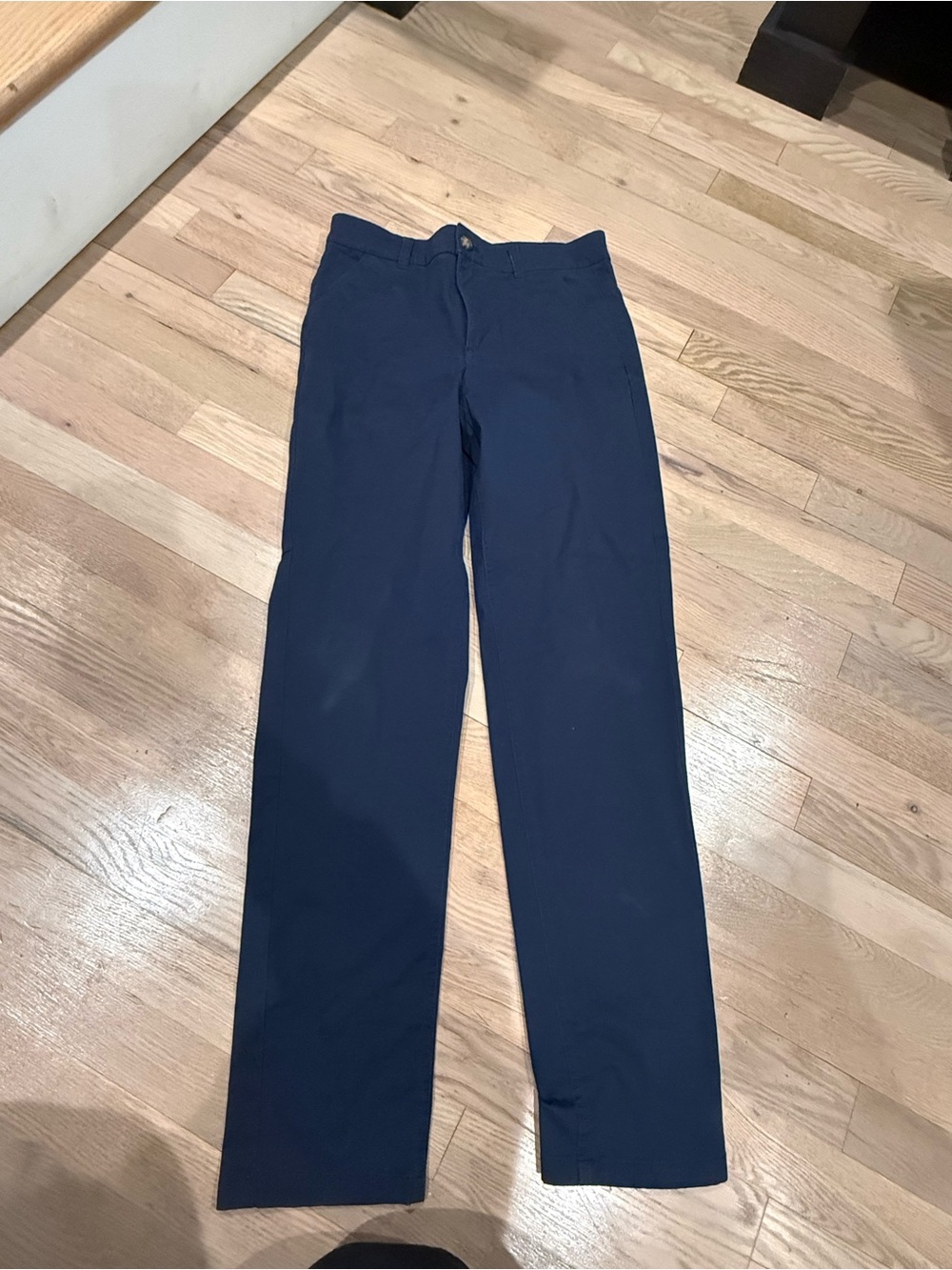Brooks Brothers Navy Straight-Front Chinos